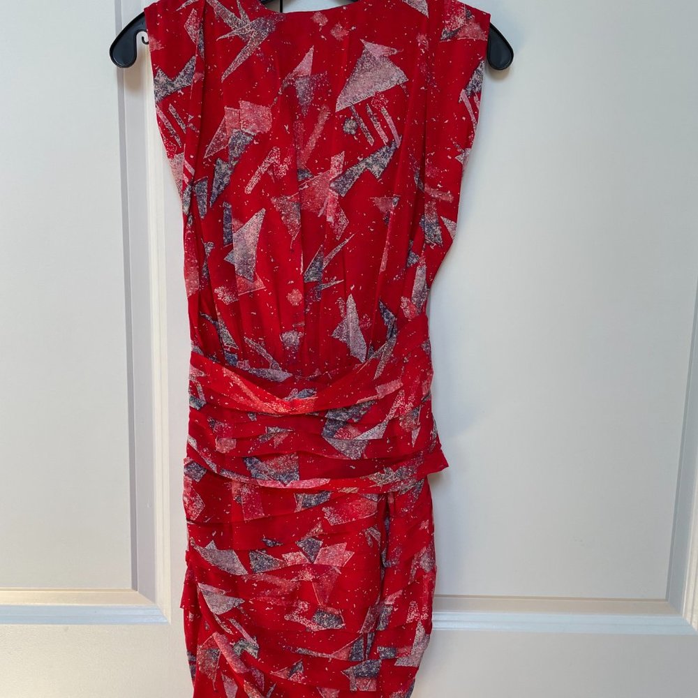 Defferri ruched printed silk-blend chiffon mini dress from IRO - Picture 6 of 12